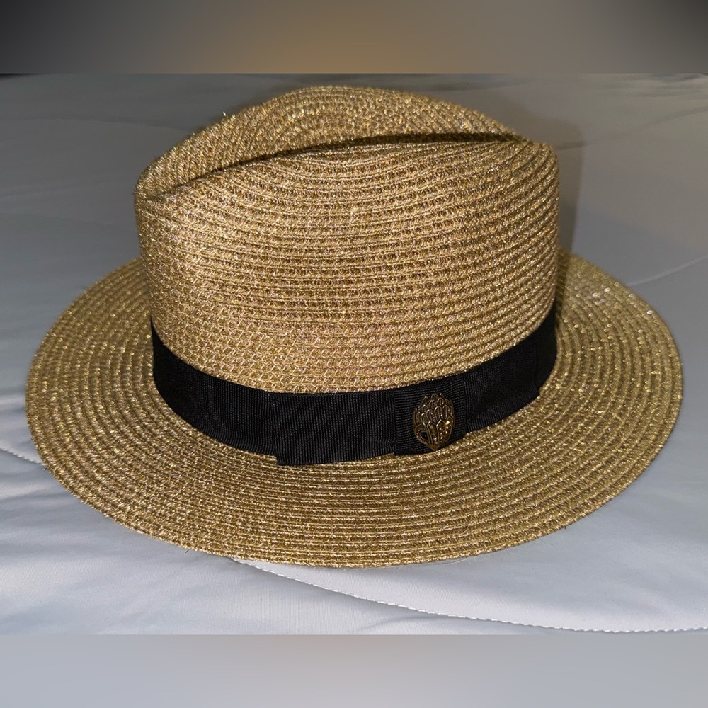 Kurt Geiger Gold Straw Hat